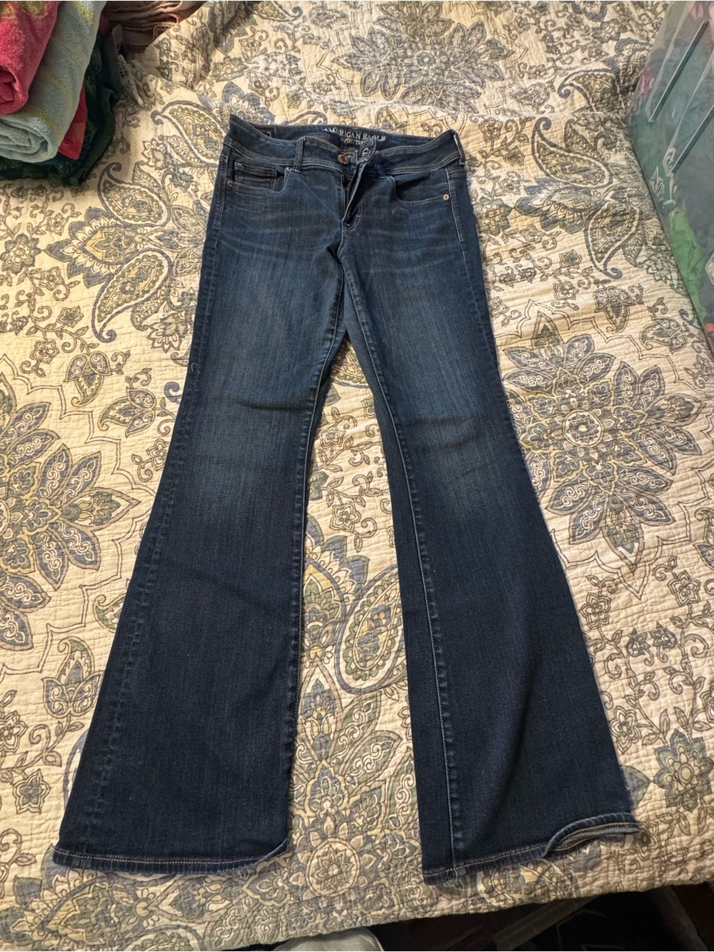 American Eagle Outfitters Dark Indigo Flare Jeans